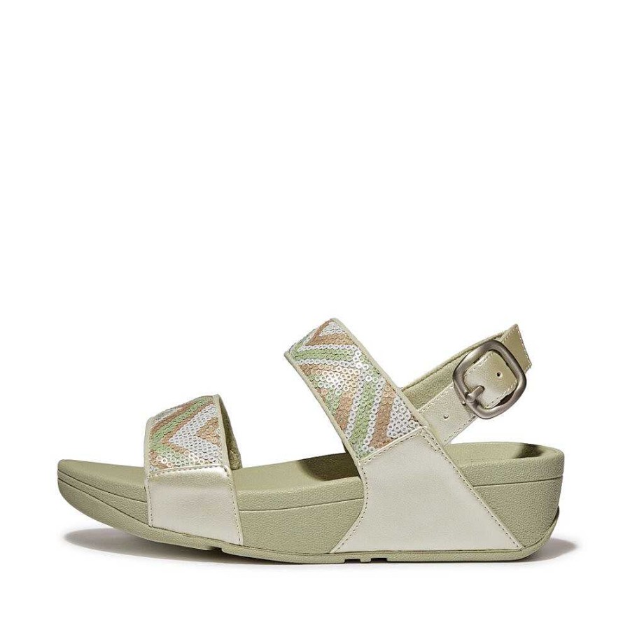 Vrouwen Fitflop Sandalen Met Teenstijl | Lulu Sandalen Met Zigzag-Achterband En Pailletten