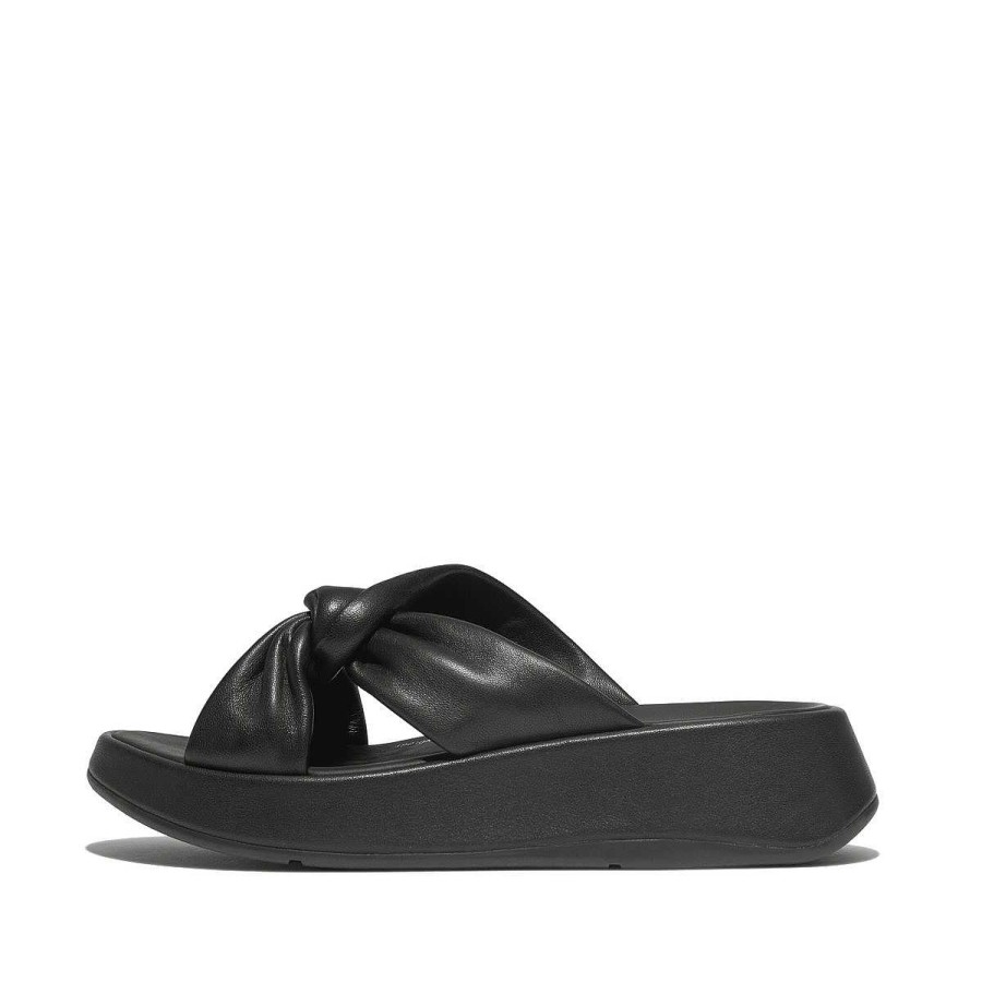 Vrouwen Fitflop Schuif Sandalen | F-Mode Leather-Twist Flatform-Dia'S