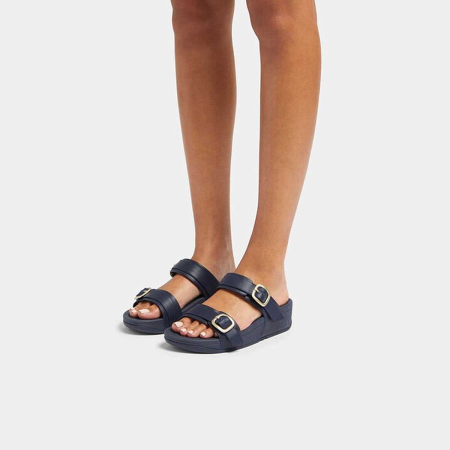 Vrouwen Fitflop Schuif Sandalen | Lulu Verstelbare Leren Slippers