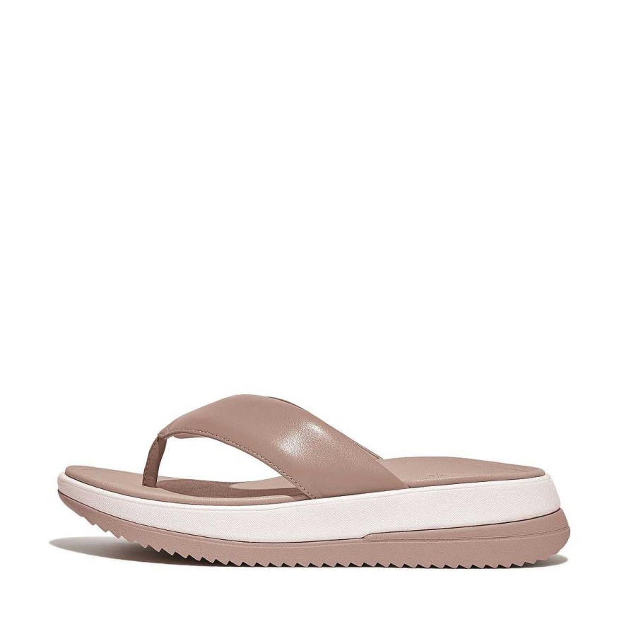 Vrouwen Fitflop Sandalen Met Teenstijl | Surff Gewatteerde Leren Teensandalen