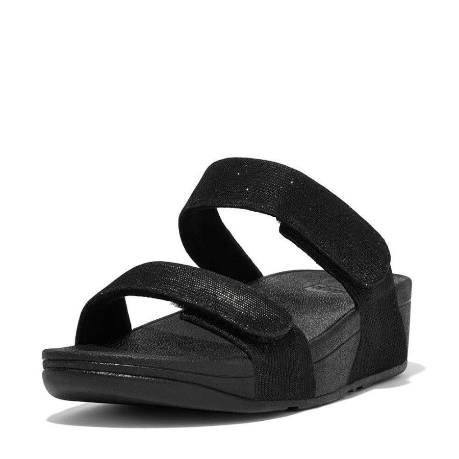 Vrouwen Fitflop Schuif Sandalen | Lulu Verstelbare Shimmerlux-Slippers