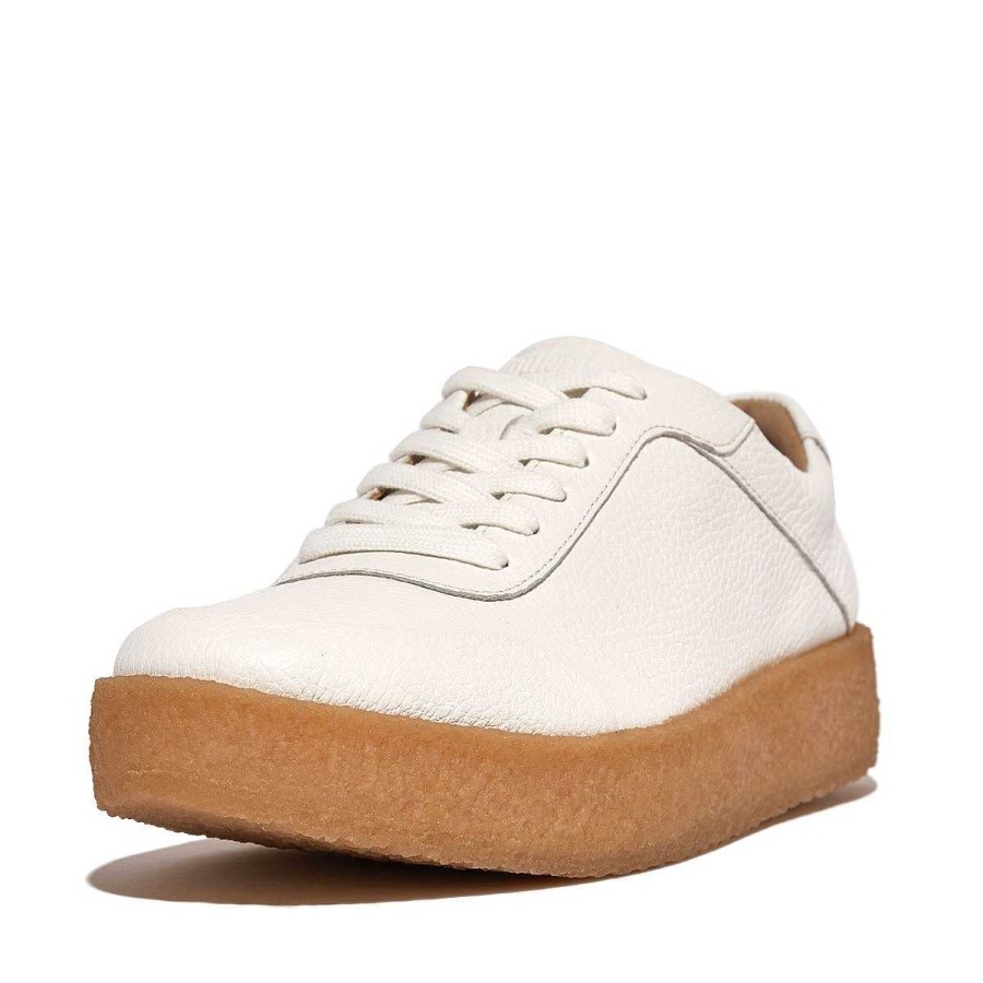 Vrouwen Fitflop Sneakers | Rally Crepe-Sneakers Van Getrommeld Leer