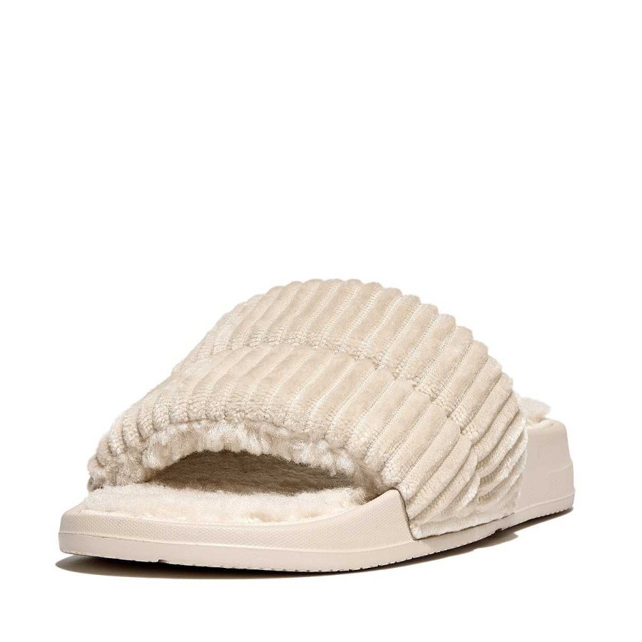 Vrouwen Fitflop Schuif Sandalen | Iqushion Met Fleece Gevoerde Corduroy Slippers